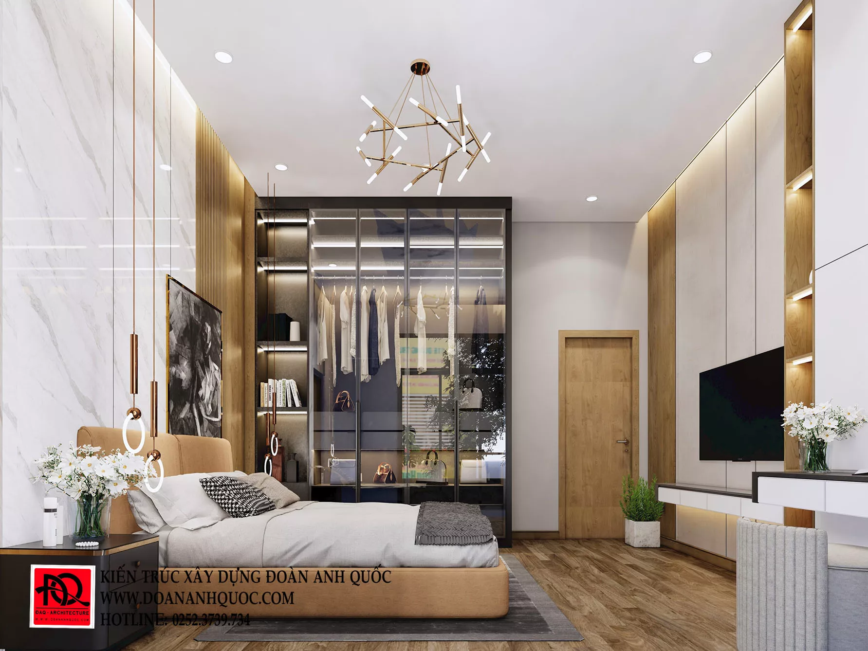 Thiết kế thi công nhà phố hiện đại 3 tầng 9x8m tại Phú Tài Phan Thiết